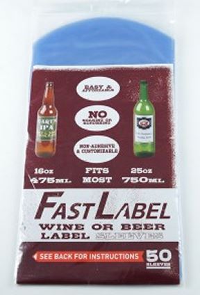 16/22/25 oz or 650/750 ml Fast Label Sleeves (50 ct)