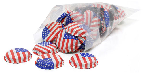 American Flag Oxygen Barrier Bottle Caps (Case of 10,000 Caps)