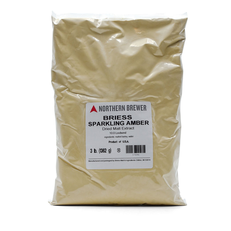 Sparkling Amber DME - Dry Malt Extract in a three-pound bag