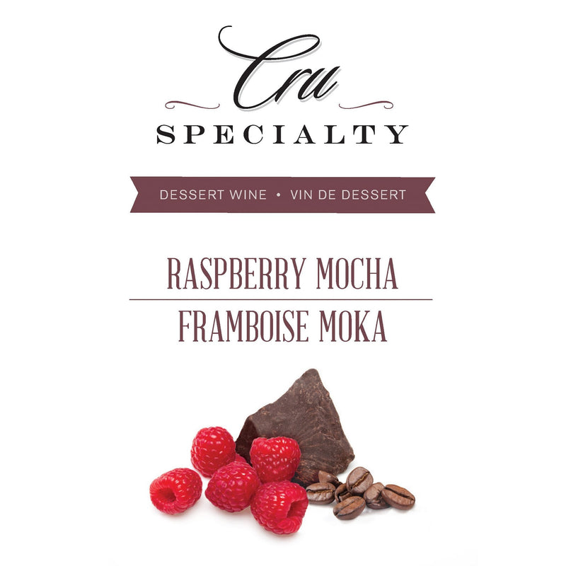 Raspberry Mocha Dessert Wine Bottle Label