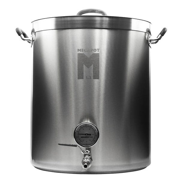 30 Gallon MegaPot 1.2 Brew Kettle with integrated Thermometer and valve