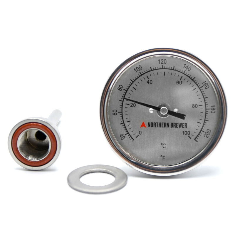 Includes our EZ-Clean thermowell for weldless mounting to pre-drilled kettles