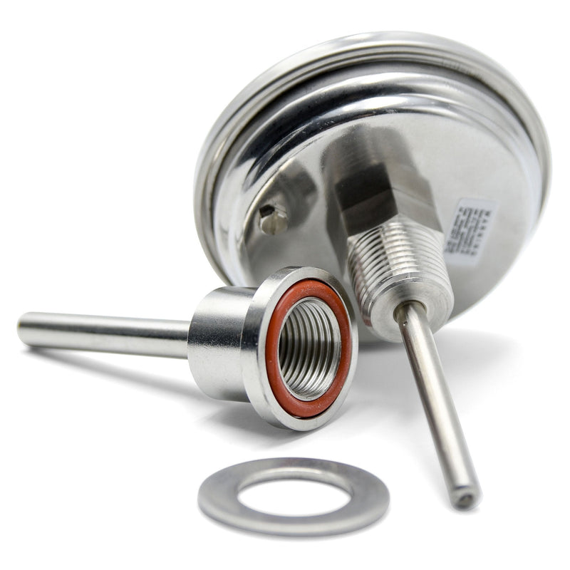 Includes our EZ-Clean thermowell for weldless mounting to pre-drilled kettles (requires 7/8" hole). 