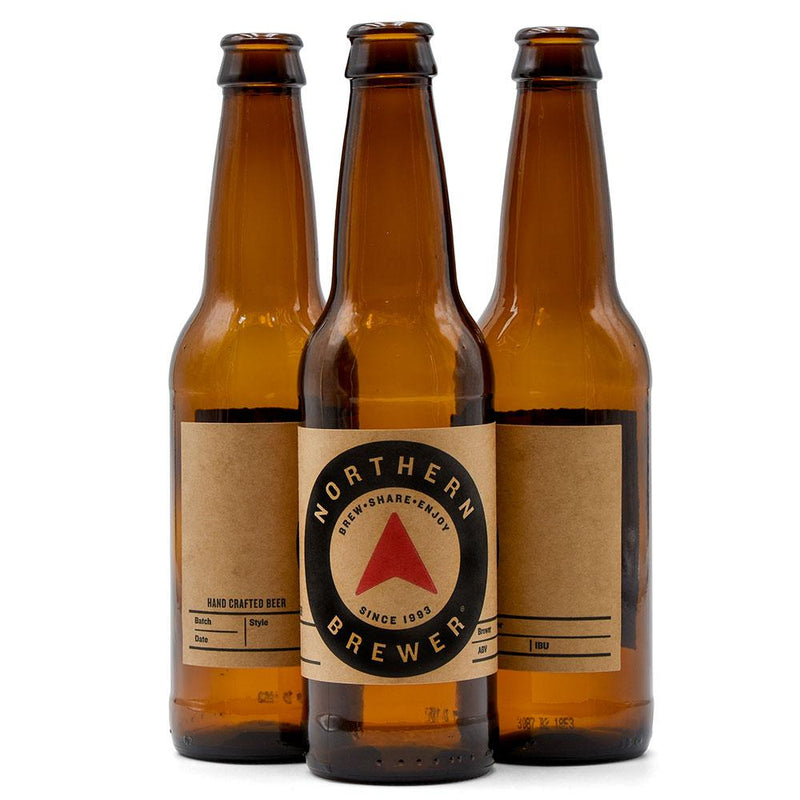 Northern Brewer Beer Bottle Labels on three bottles