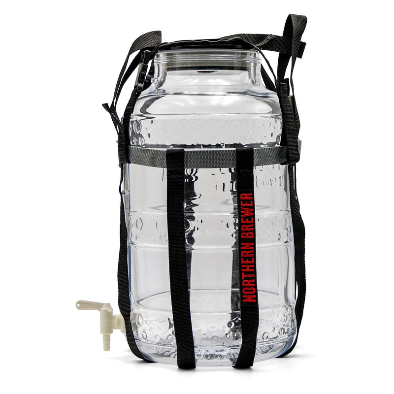 5 gallon Siphonless glass Fermenter with a carrying Harness