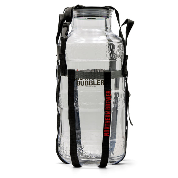 6 Gallon Plastic Big Mouth Bubbler Fermentor in a carrying Harness