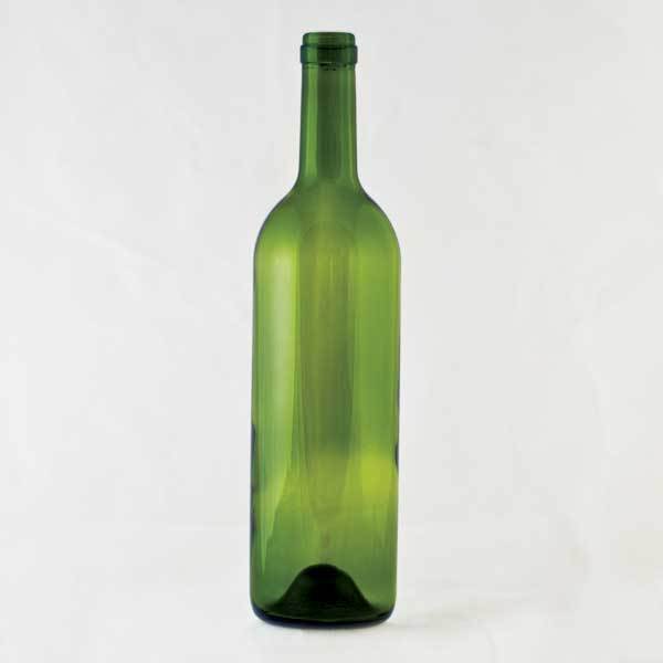 750 milliliter Green Punted Bordeaux bottle