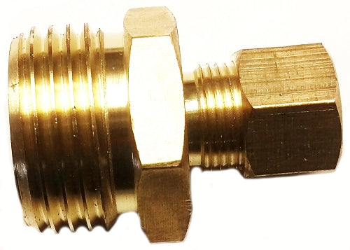 3/8" O.D. Compression x 3/4" GHT Male (Brass)