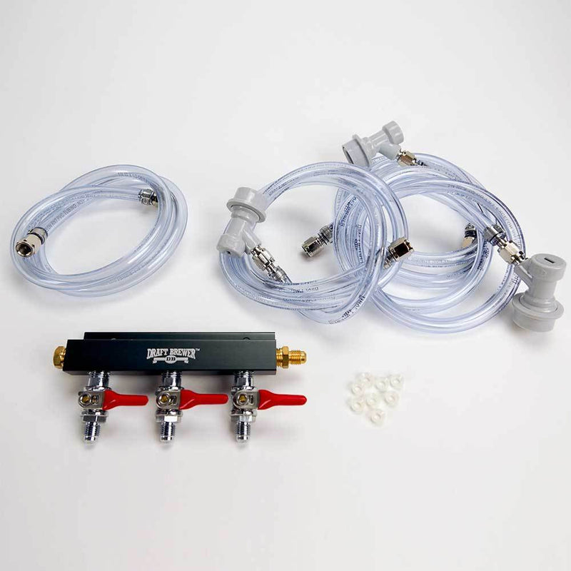 3 Way Gas Distribution Kit with three-port CO2 Distribution Manifold