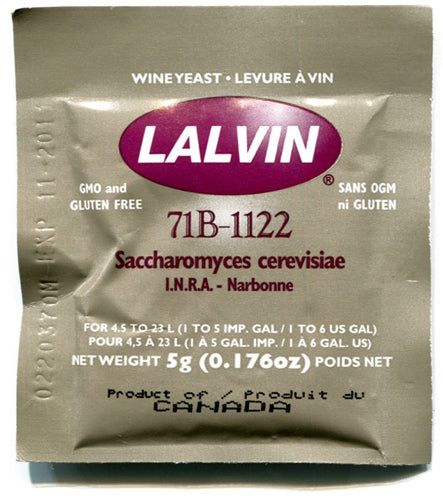 Lalvin 71B-1122 Dry Wine Yeast