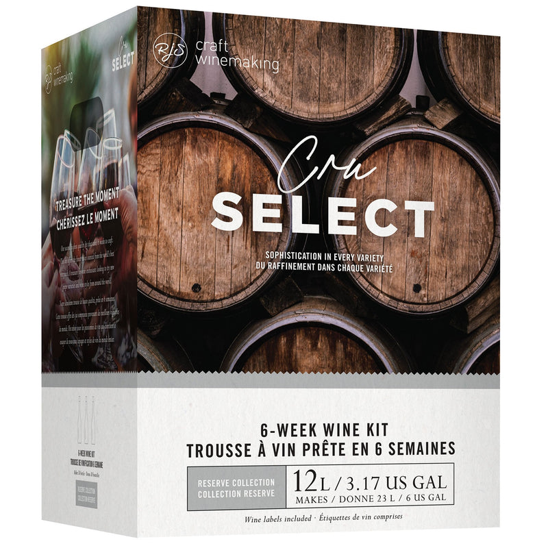 Italian Pinot Grigio Wine Kit - RJS Cru Select front side of the box