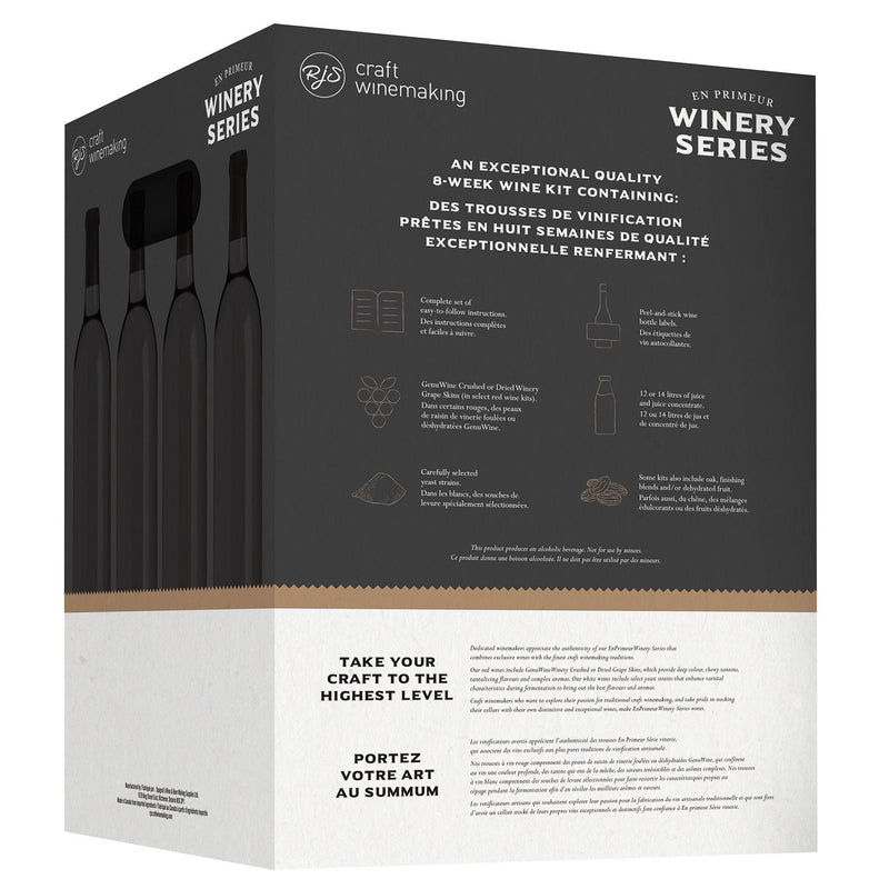 Italian Zinfandel Wine Kit - RJS En Primeur Winery Series Back