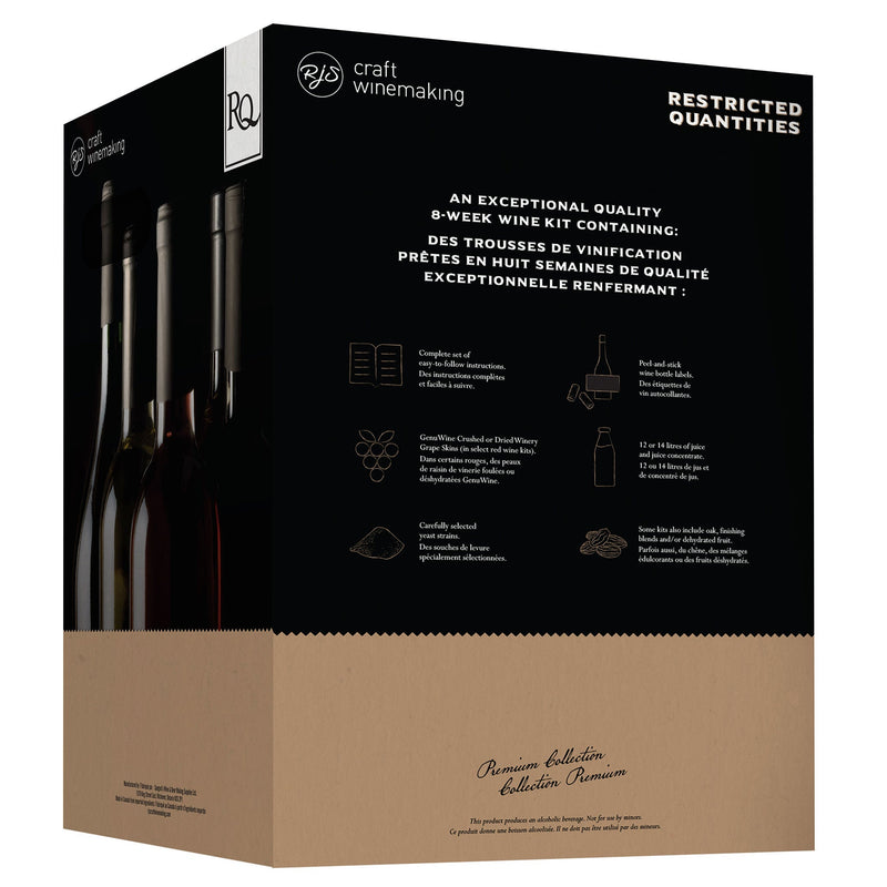 RJS RQ23 Elegant Chenin Blanc Chardonnay Wine Kit Box Back Side