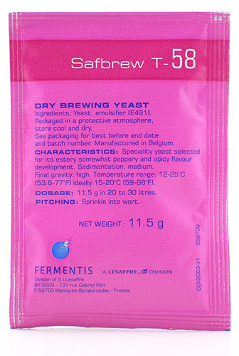Fermentis Safbrew T-58 Dry Ale Yeast
