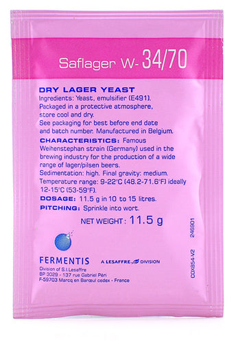 Fermentis Saflager W-34/70 Dry Lager Yeast