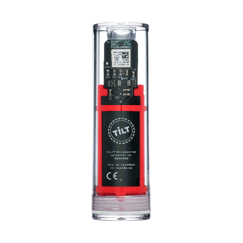 The red Tilt Digital Hydrometer and Thermometer