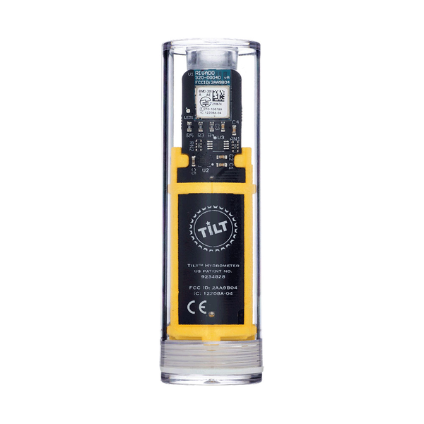 The yellow Tilt Digital Hydrometer and Thermometer