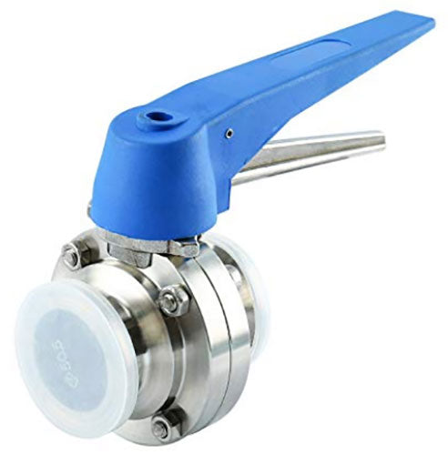 1.5" Sanitary Tri-Clamp Butterfly Valve with Trigger Handle
