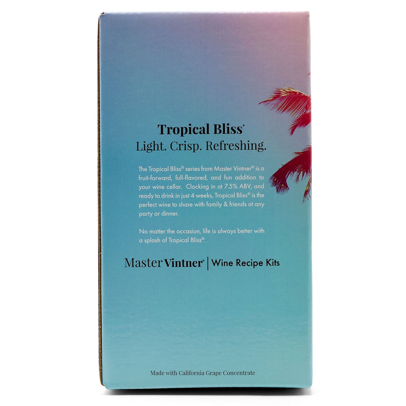 Green Apple Riesling Wine Kit - Master Vintner Tropical Bliss side of box