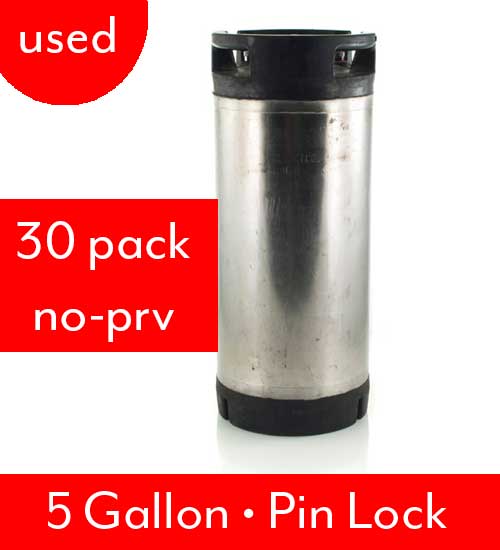 5 Gallon Pin Lock Kegs - Bulk Pack of 30 No PRV