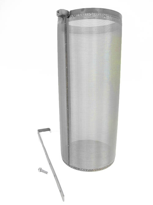 Stainless Steel Hop Filter w/ Adjustable Hook - 400 micron 6" x 14"