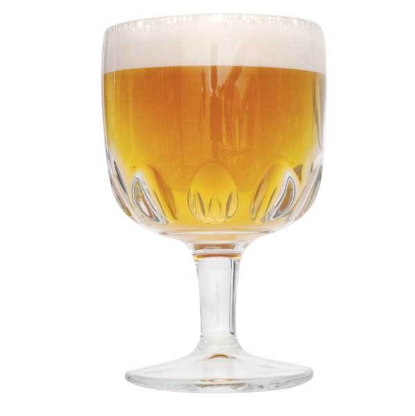 Carmelite Triple-Grain Tripel homebrew in a glass