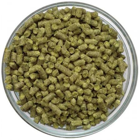 Display bowl filled with Sabro Hop Pellets