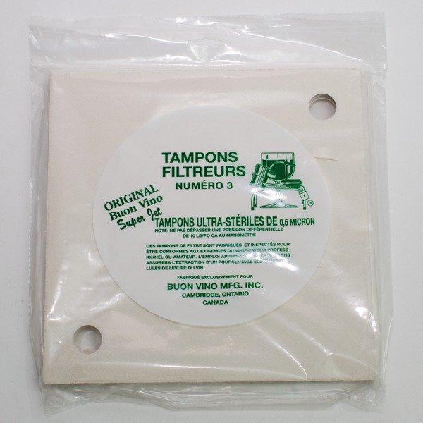 #3 sterile Super Jet Filter Pads in a bag