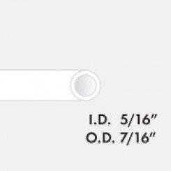 Diagram drawing of tubing with the following text: internal diameter five sixteenths of an inch, external diameter seven sixteenths of an inch.