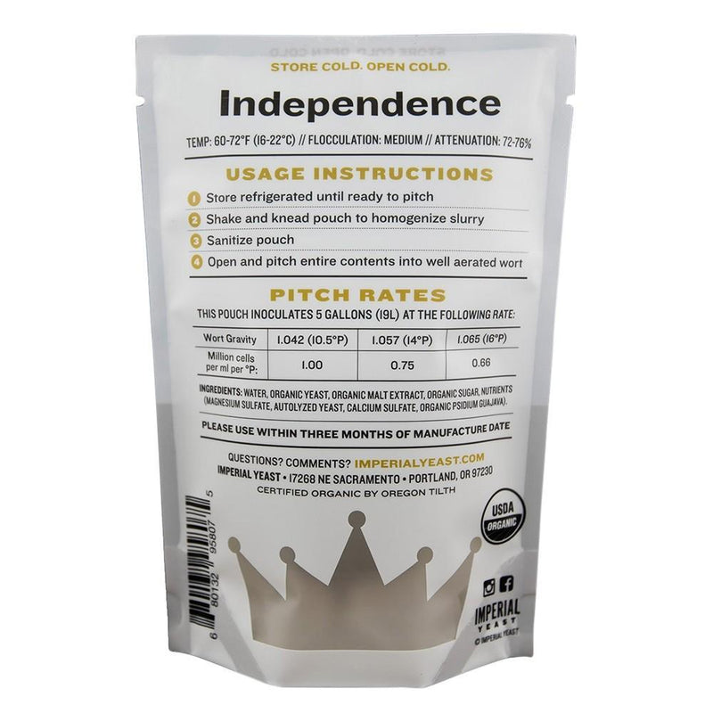 Imperial Yeast A15 Independence Detail