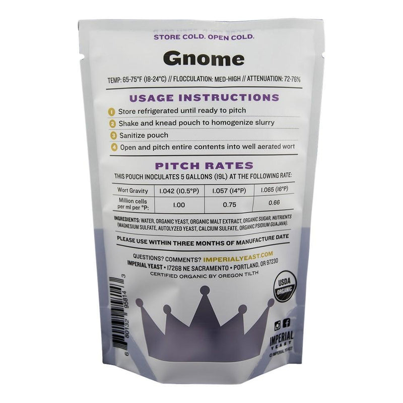 Imperial Yeast B45 Gnome Detail