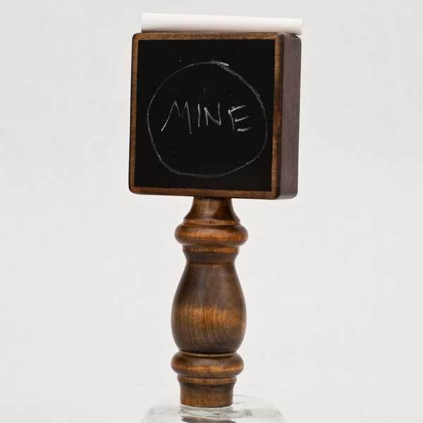 Chalkboard Tap handle with "mine" written on it