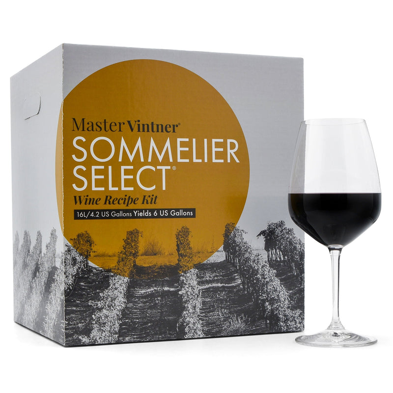 Chilean Malbec (6G) Wine Kit - Master Vintner® Sommelier Select® with glass