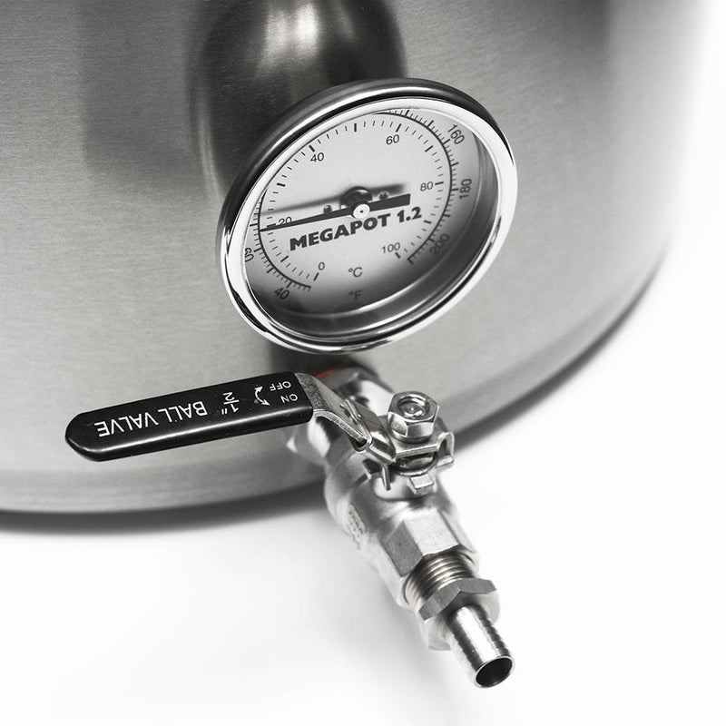 MegaPot 1.2 Brew Kettle 10 Gallon with Ball Valve and Dial