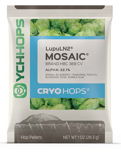 CRYO HOPS LupuLN2 Mosaic Hop Pellets - 1 oz