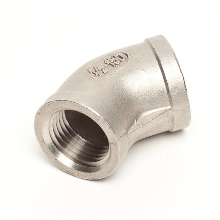 45 Degree Stainless Steel 1/2" FPT Elbow