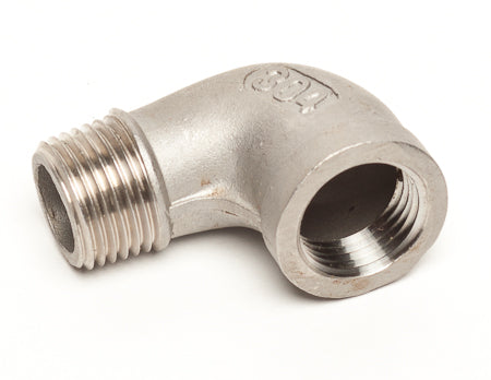 1/2'' Male x 1/2'' Female NPT Stainless Steel Elbow