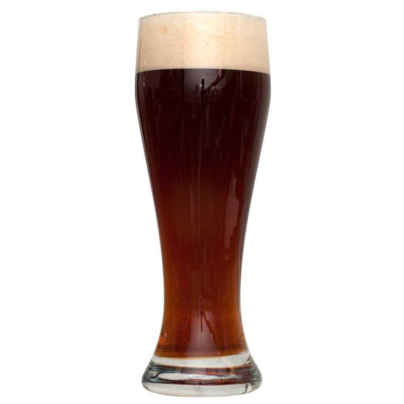 Dunkelweizen homebrew in a tall glass