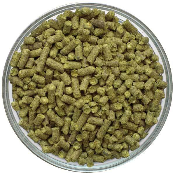 Display bowl filled with US Fuggle Hop Pellets