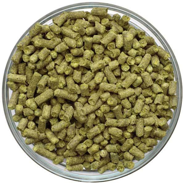 US Magnum Hop Pellets in a bowl